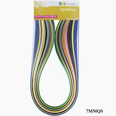 100 Pieces Multicolor Quilling Paper Strips - 7mm(Pack of 1)